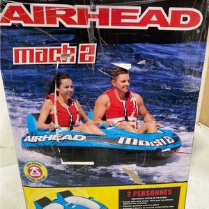 Airhead Mach 2, 1-2 Rider Towable Tube for Boating- NIB